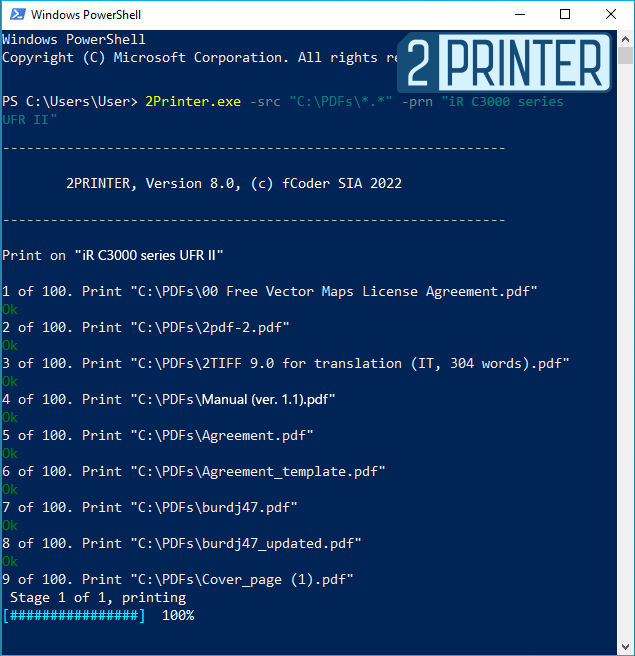 fCoder 2Printer 8.0 â€“ Programa para la impresiÃ³n de lÃ­nea de comandos obtiene una actualizaciÃ³n importante